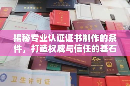 阳西揭秘专业认证证书制作的条件，打造权威与信任的基石